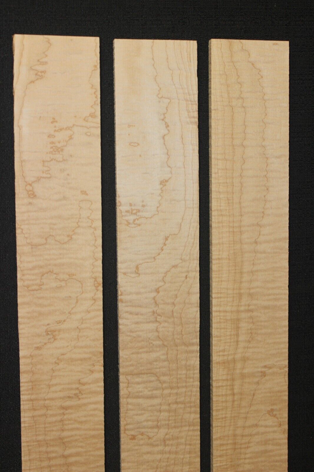 5A Curly hard maple guitar fingerboard blanks, sold individually.