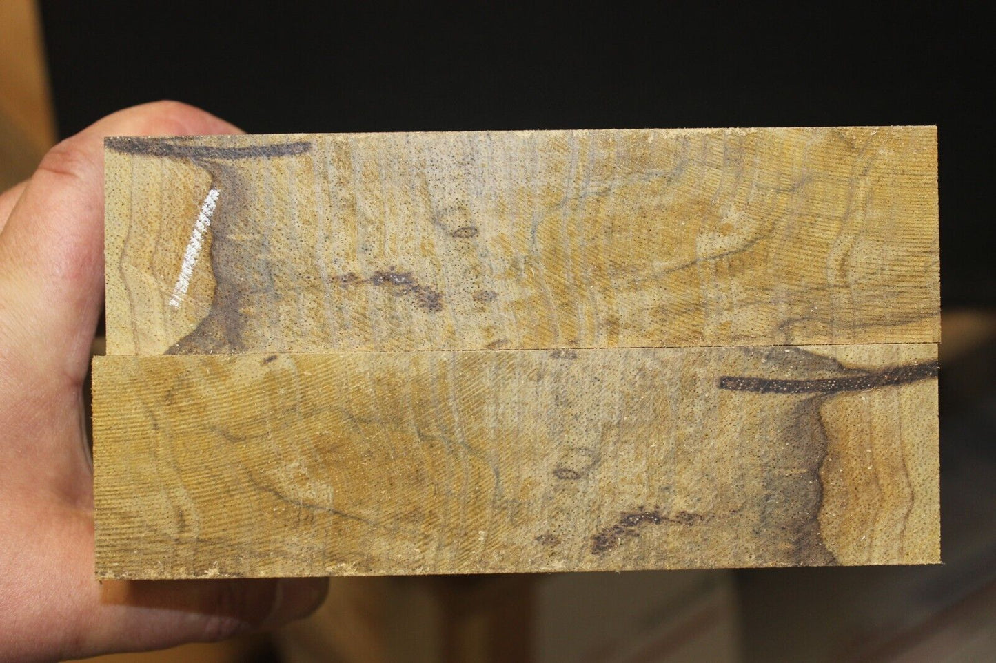 Black limba AKA korina guitar body blank 2 piece UN-GLUED. 1/4 saw, curly.