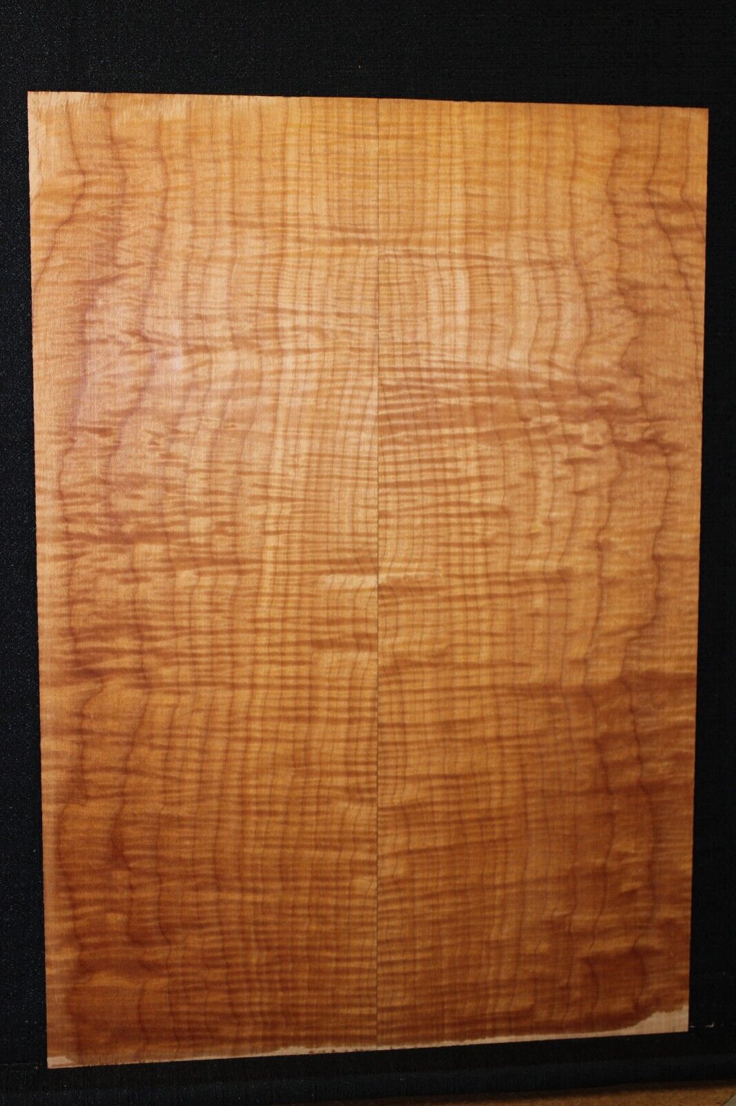 Western flame / tiger maple guitar drop top. 20 X 14 X 0.26"