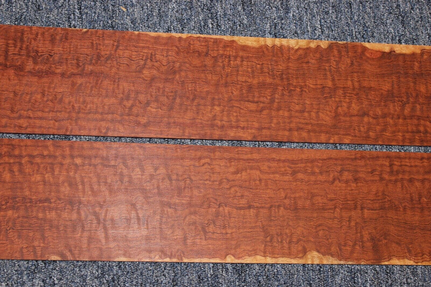 Figured bubinga dreadnought acoustic guitar back & side set.
