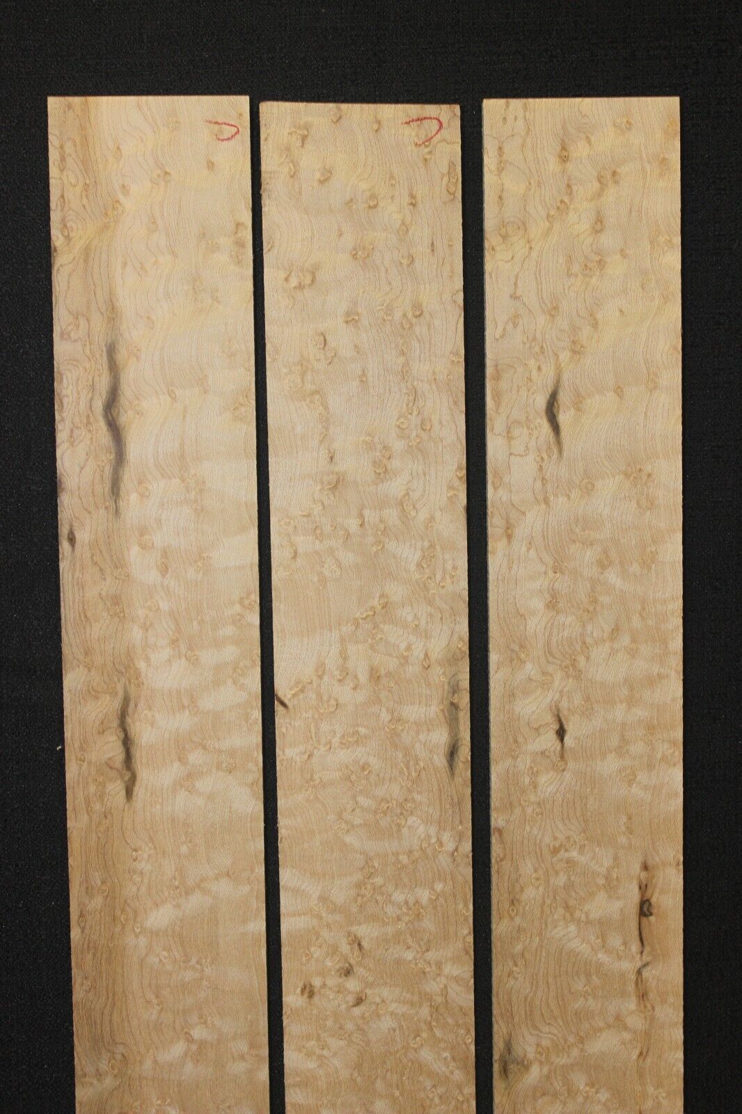 4A birdseye maple guitar fingerboard blanks, minor flaws, sold individually.