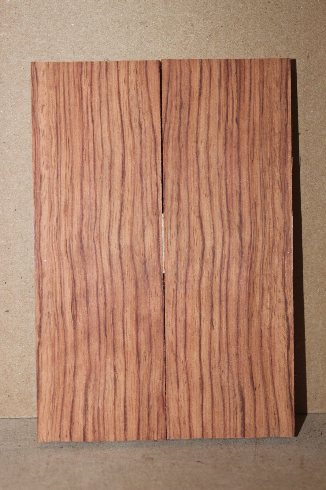 Bubinga knife scale, gun grip. 6 X 2 X 7/16"