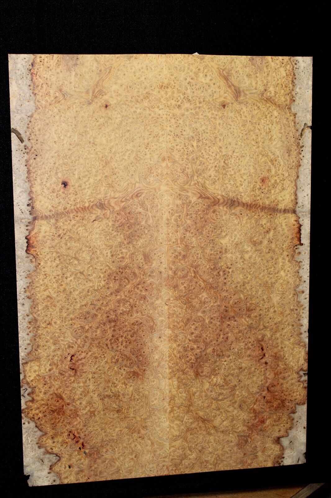 Amboyna burl book matched guitar top. Personal stash, stunning set.