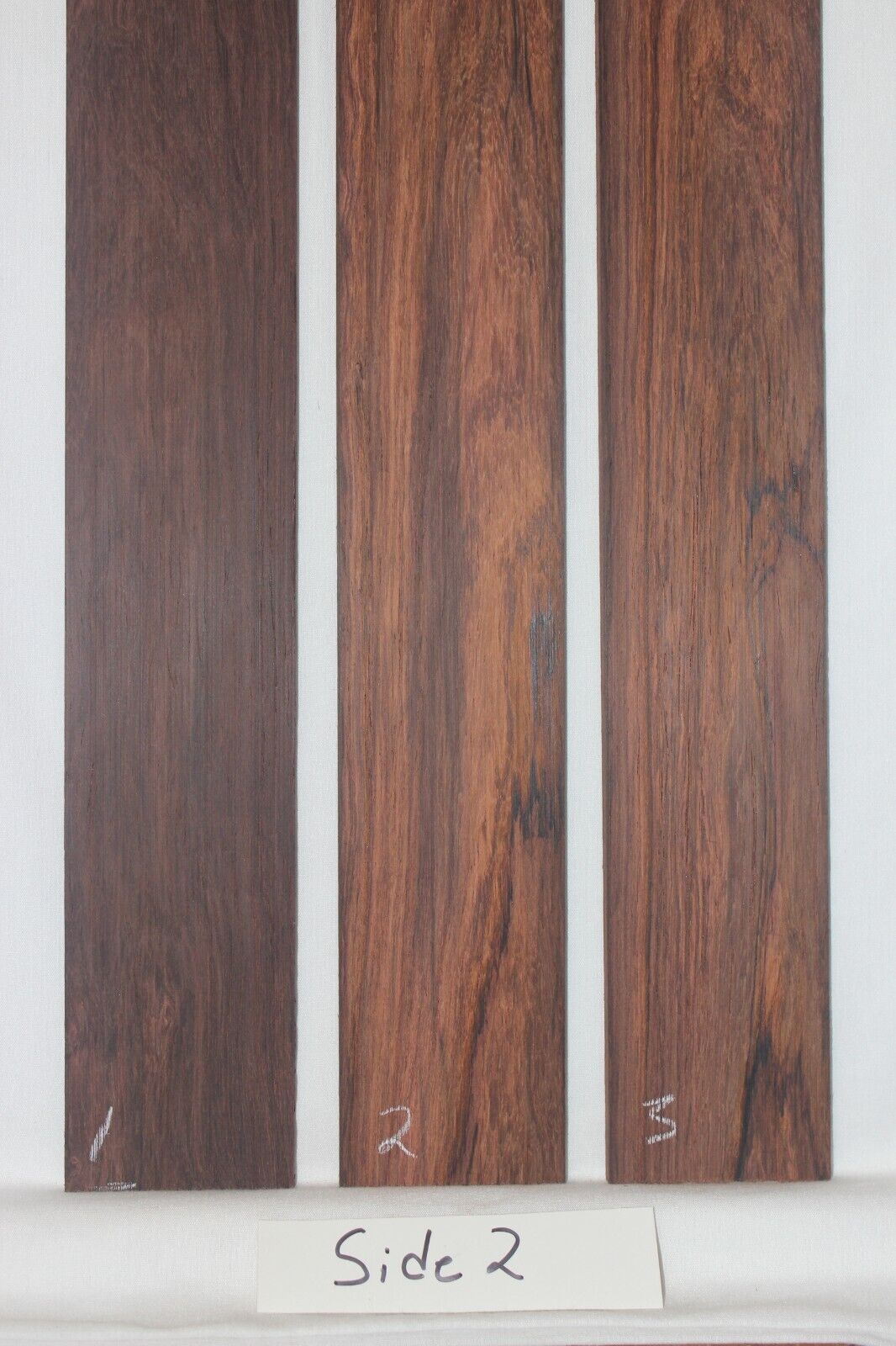 Madagascar rosewood guitar fingerboard blank. Wild color and grain.