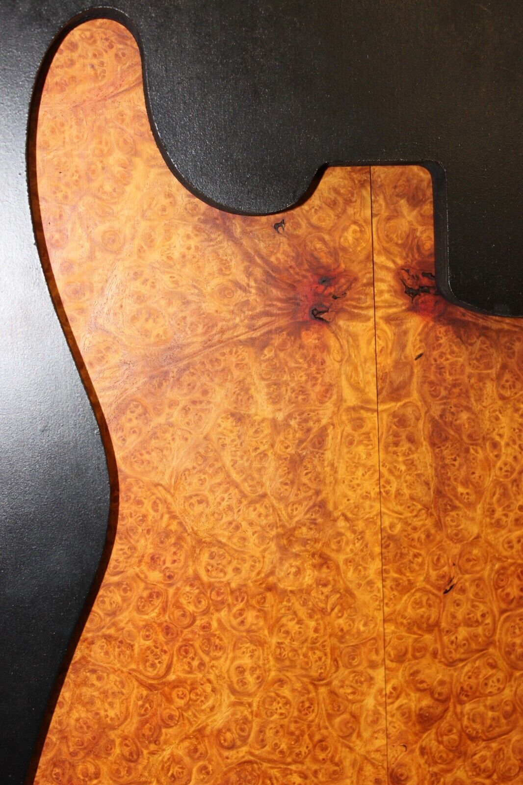 Amboyna burl book matched guitar top. Personal stash, stunning set.