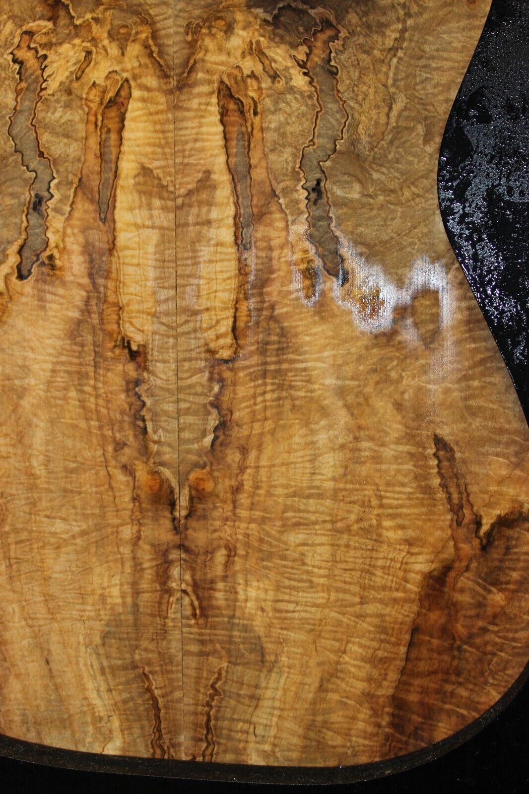 Figured ambrosia maple book matched guitar top. Stunning set