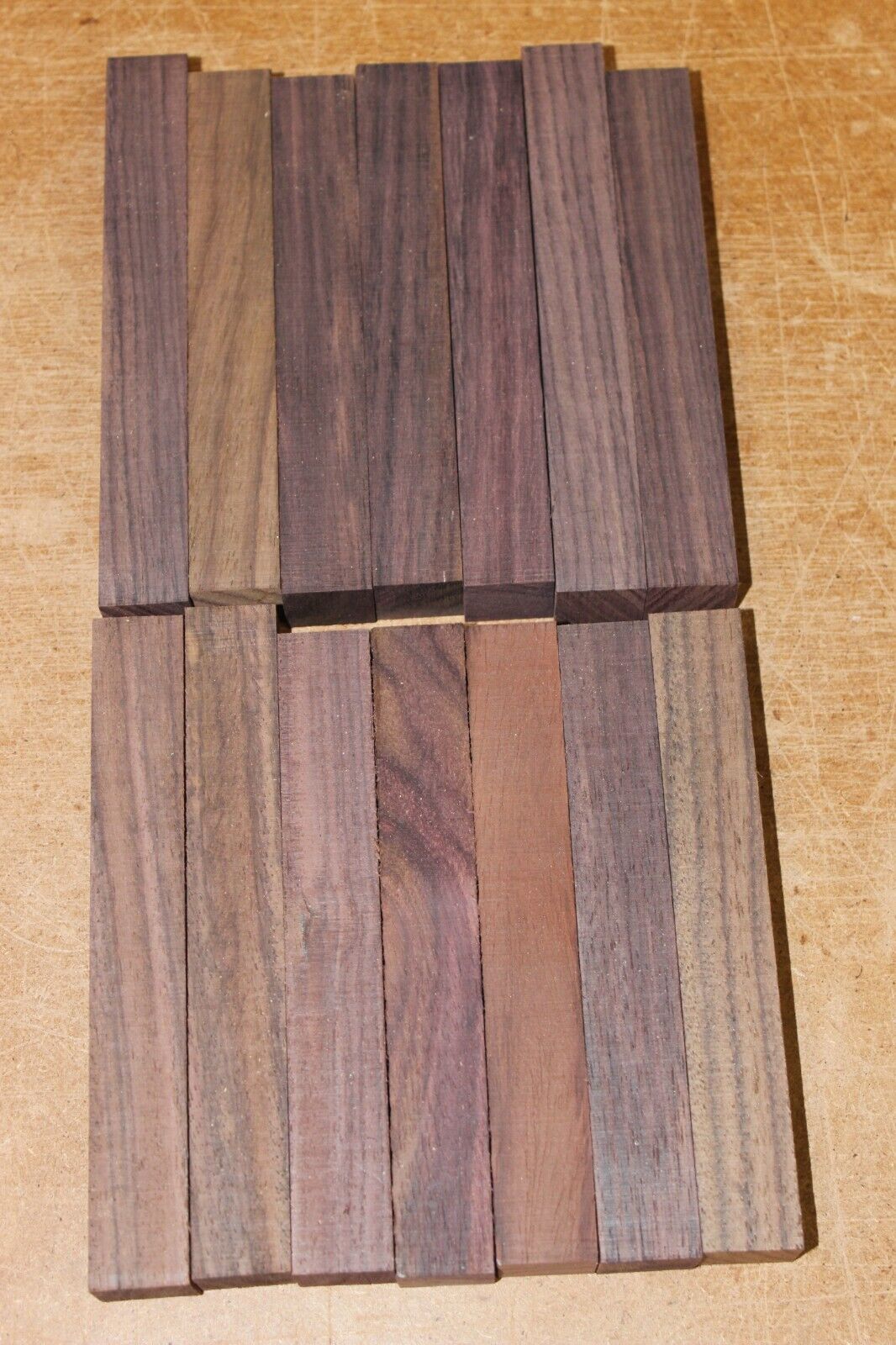 East indian rosewood pen blanks. 14pc lot.