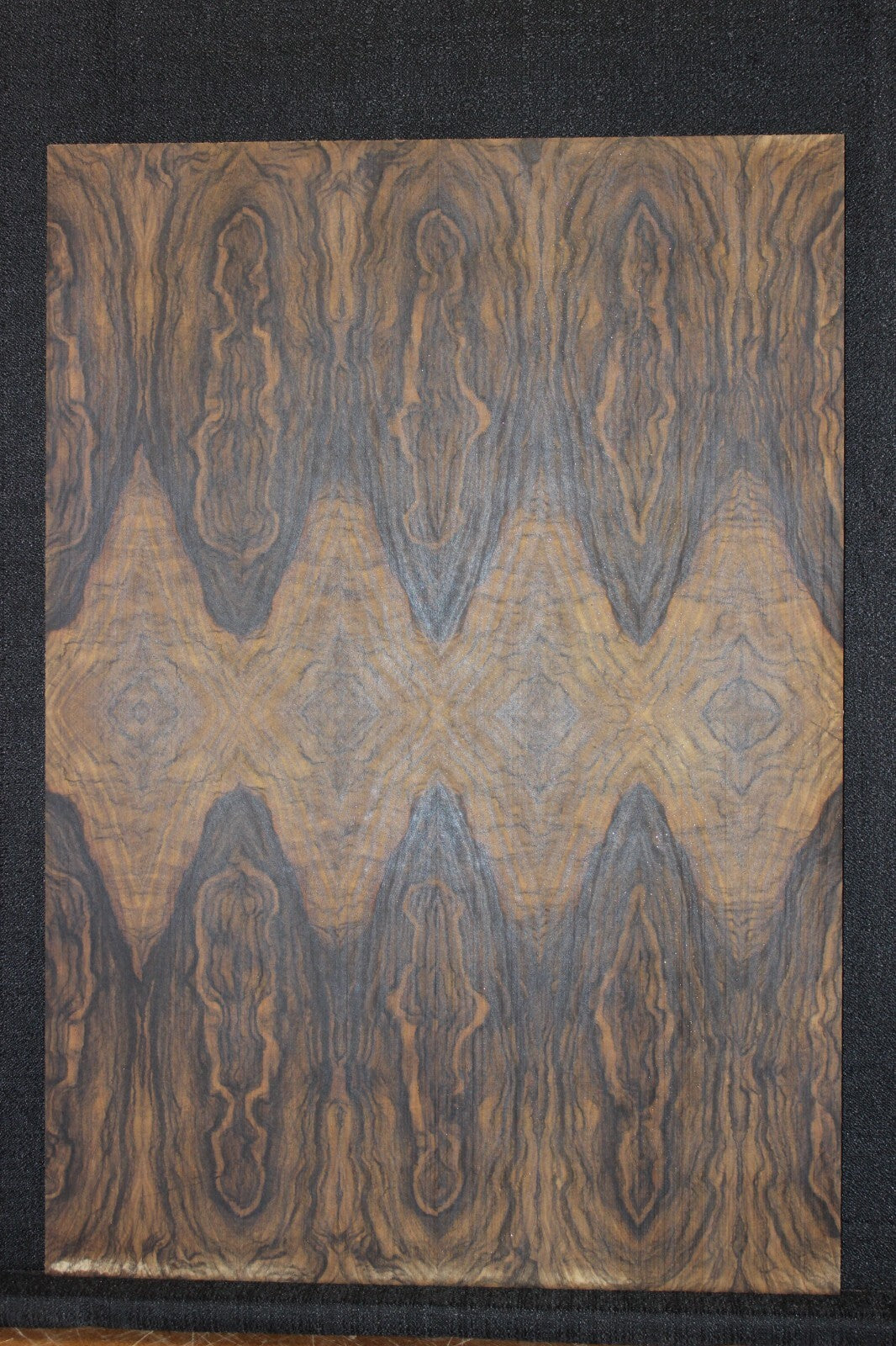 Multi book match black limba END GRAIN electric guitar top.