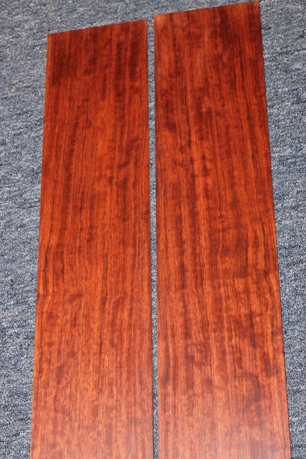 Figured bubinga dreadnought acoustic guitar back & side set. Fantastic color.
