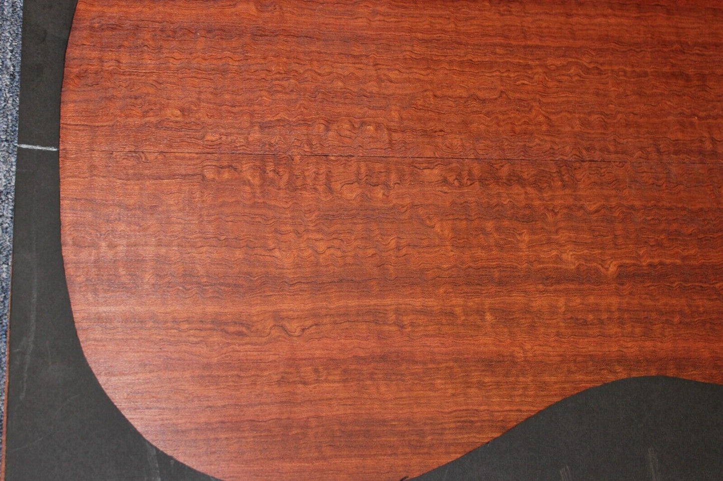 Figured bubinga dreadnought acoustic guitar back & side set.