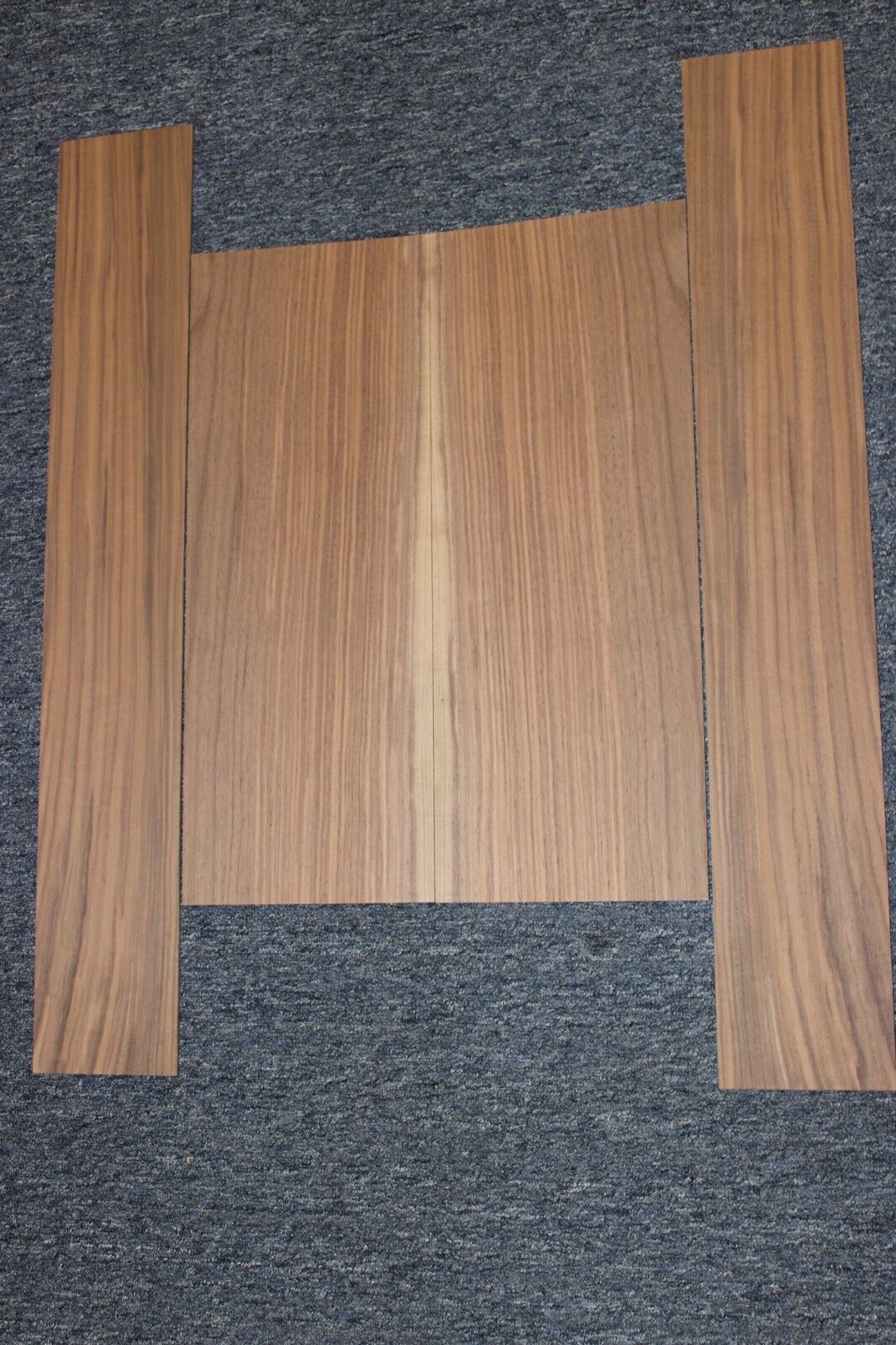 Black walnut dreadnought size guitar back and side set.
