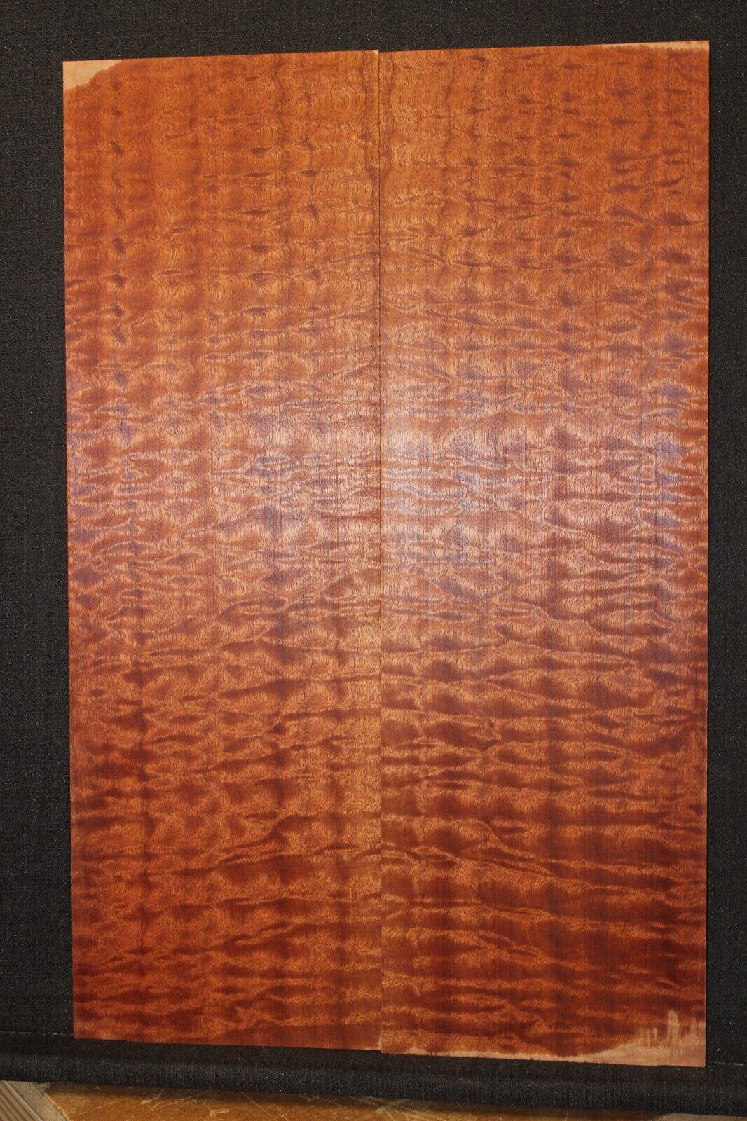 Quilted sapele electric guitar bookmatched drop top. Master grade figure.