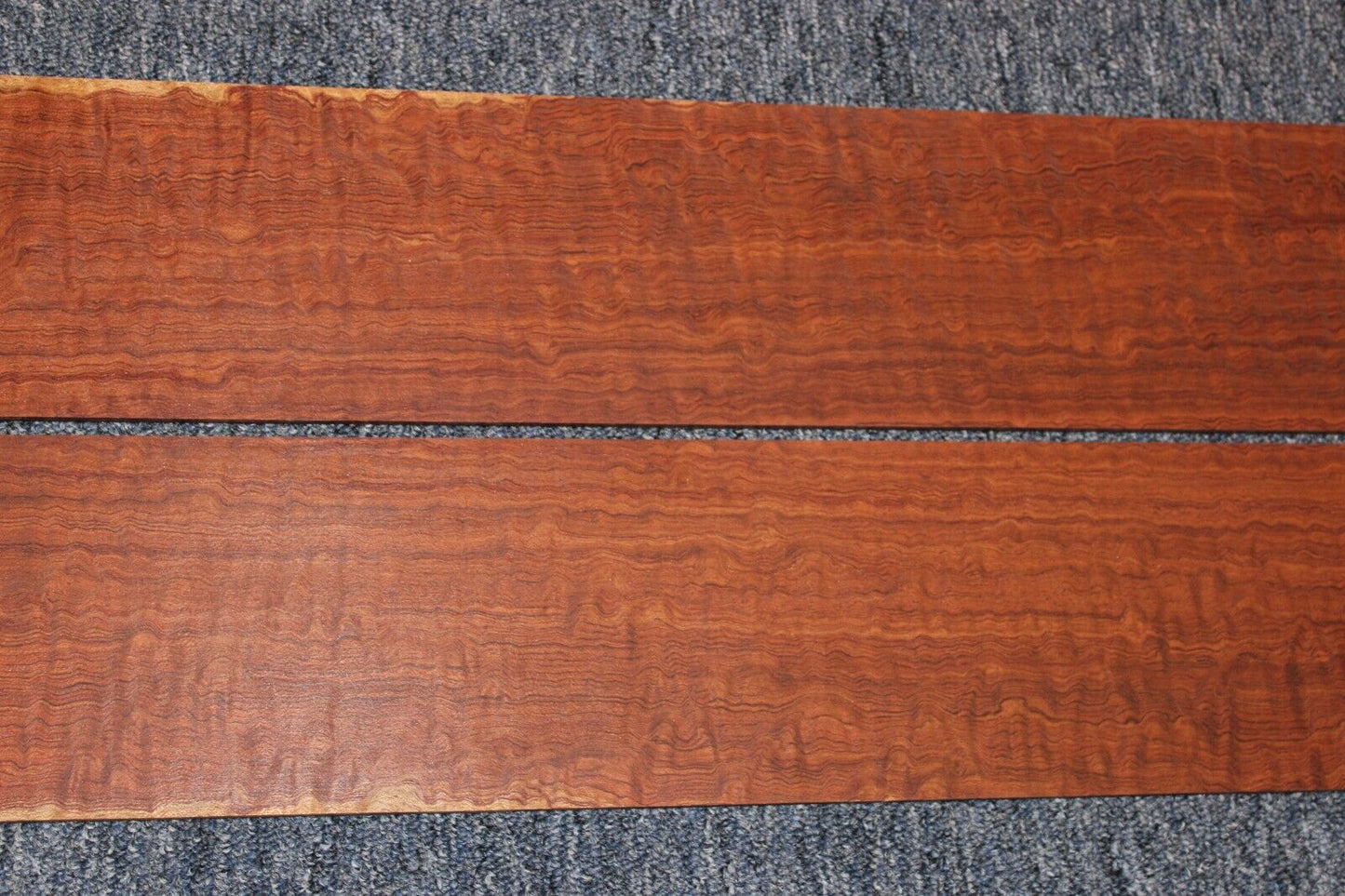 Figured bubinga dreadnought acoustic guitar back & side set.