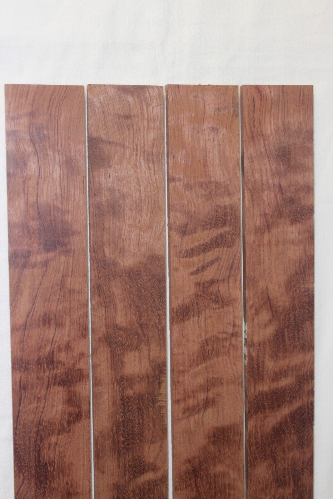 Figured bubinga guitar fingerboard blanks, sold individually.