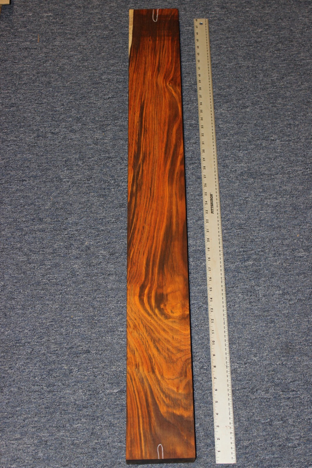 Cocobolo rosewood board 47.75 X 5.25 X 1.71"