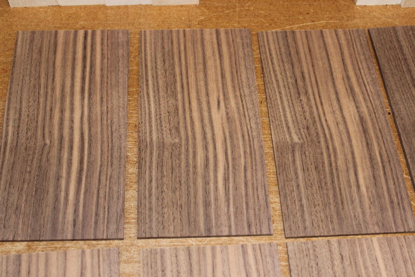 Quarter sawn black walnut headstock / peg head veneer. Sold individually