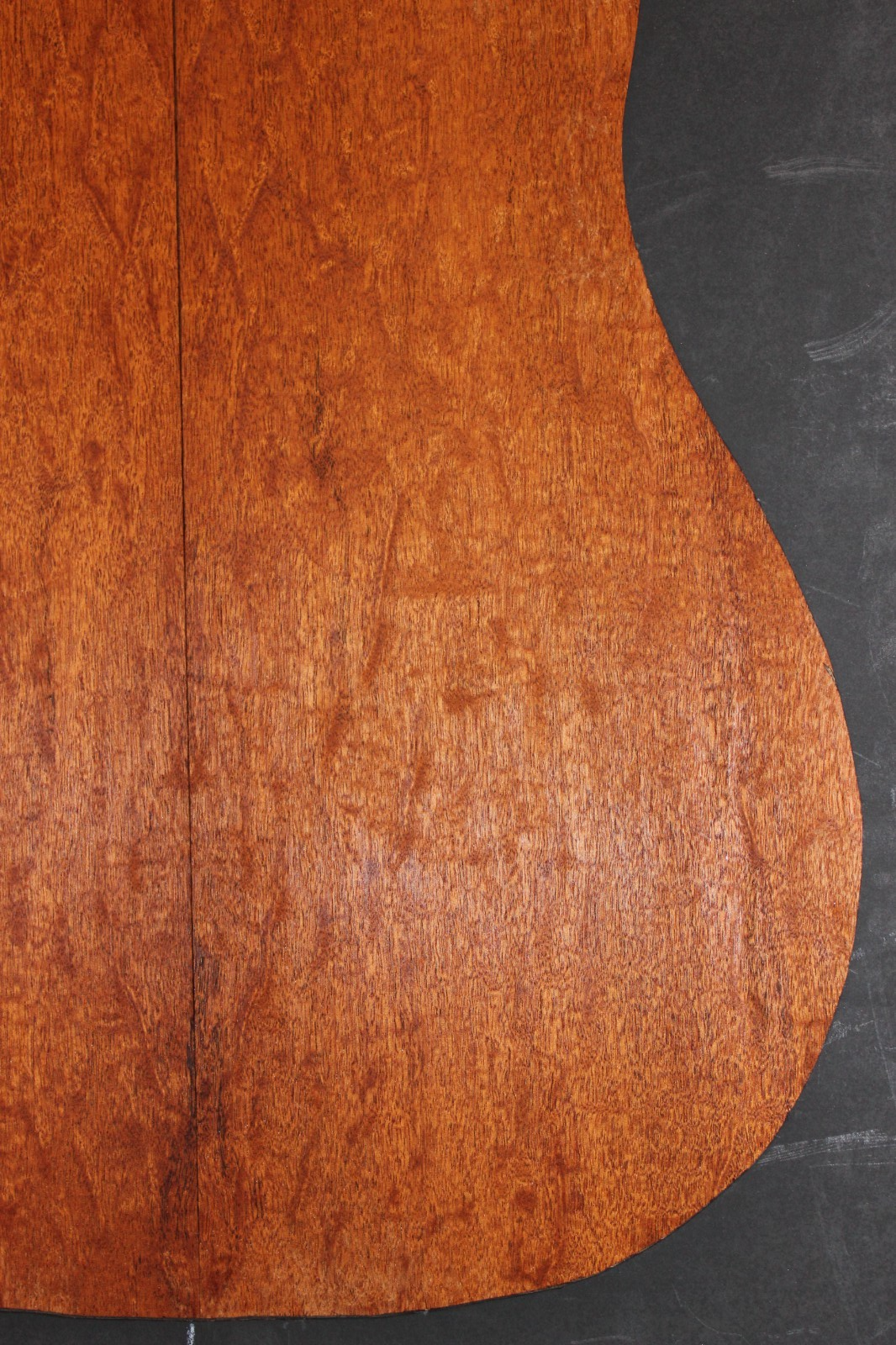 Figured genuine mahogany guitar back and side set.