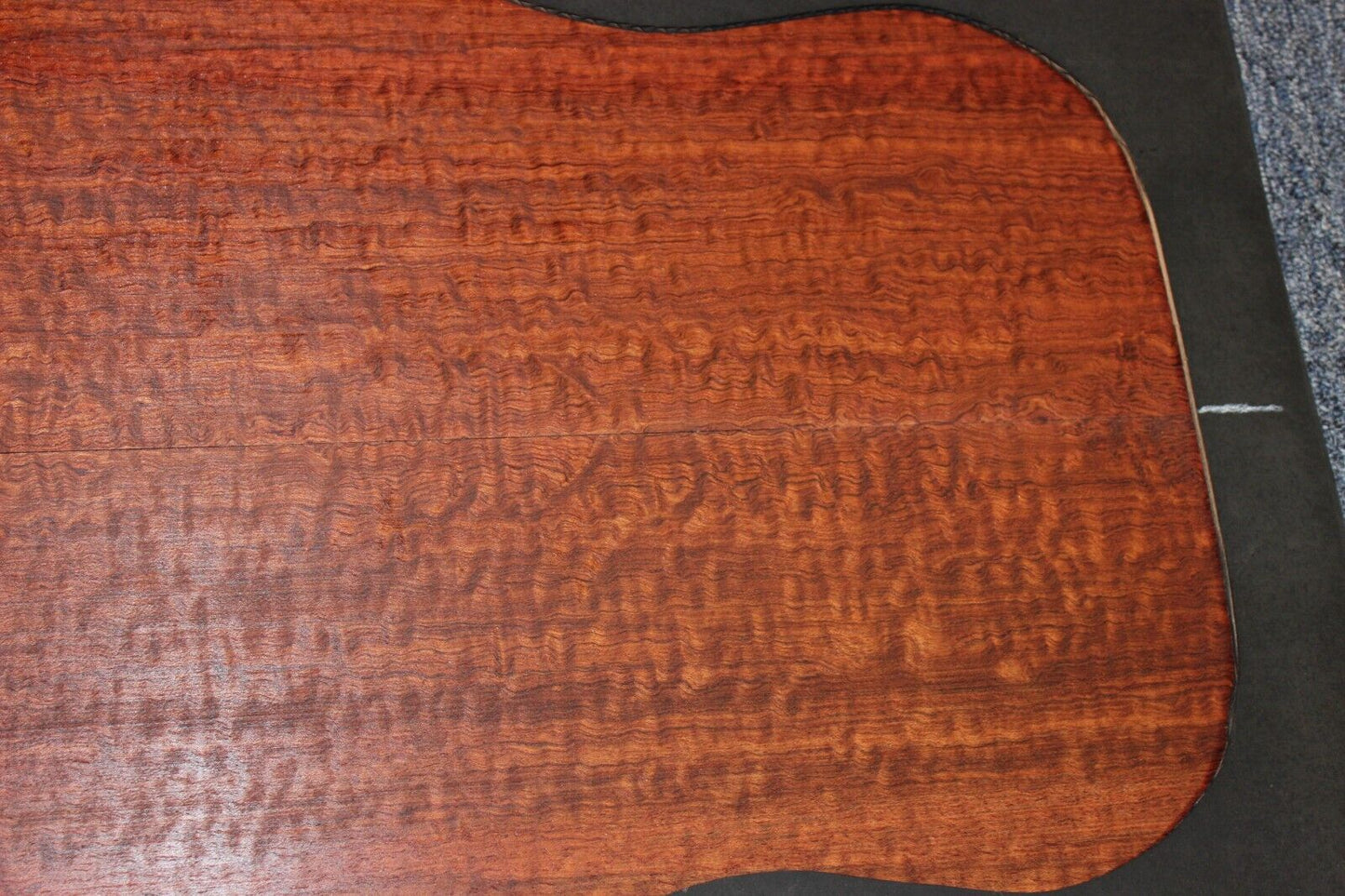 Figured bubinga dreadnought acoustic guitar back & side set.