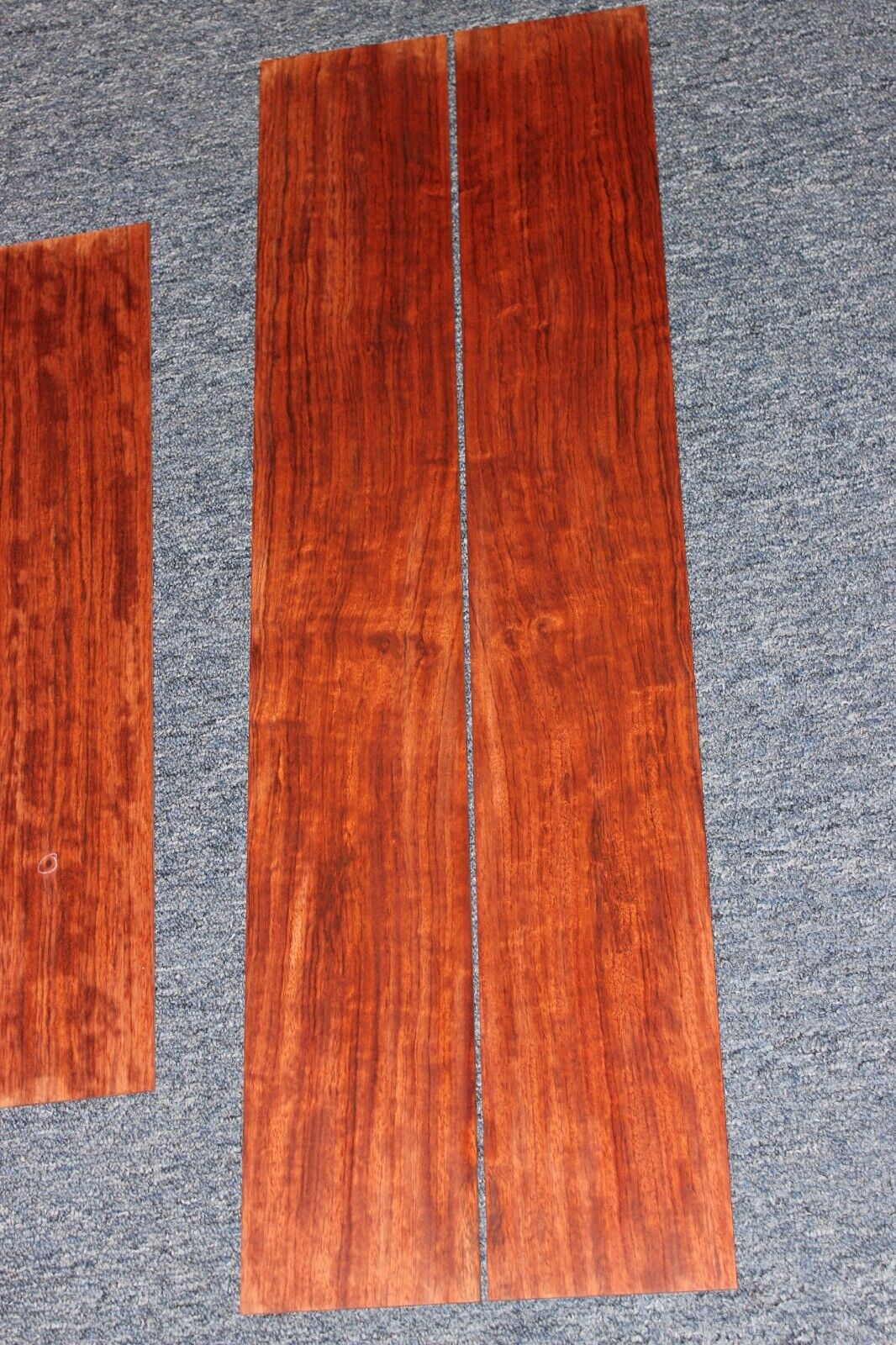 Figured bubinga dreadnought acoustic guitar back & side set. Fantastic color.