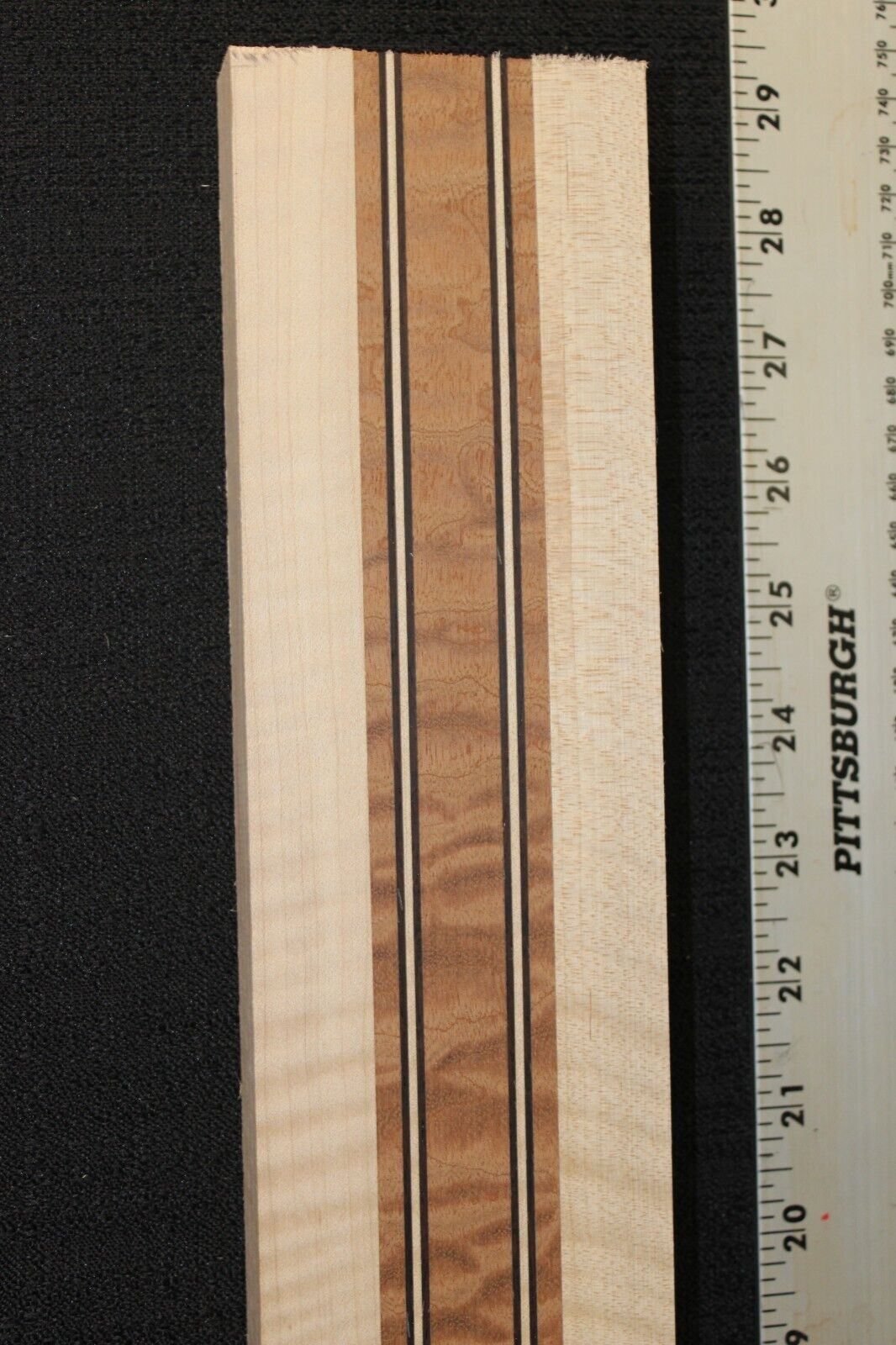 Quilted sapele, flame maple and wenge laminated guitar neck blank. AMAZING!!!