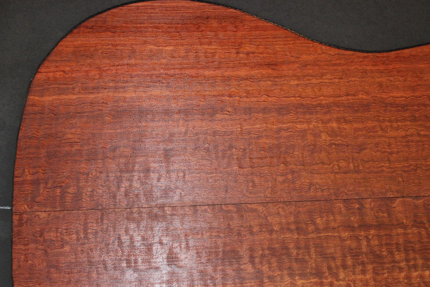 Figured bubinga dreadnought acoustic guitar back & side set.