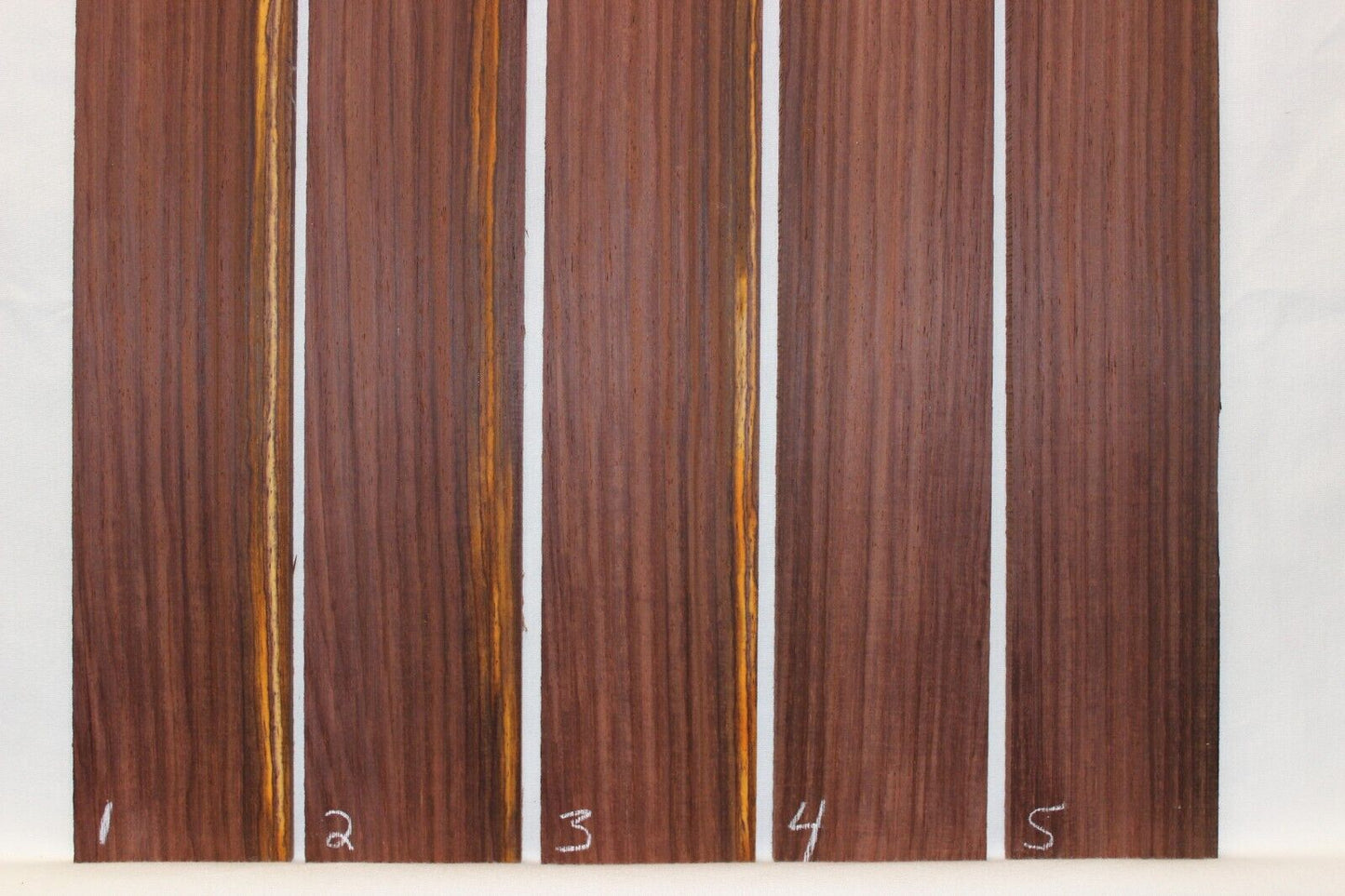 Cocobolo rosewood guitar fingerboard blank. Sold individually
