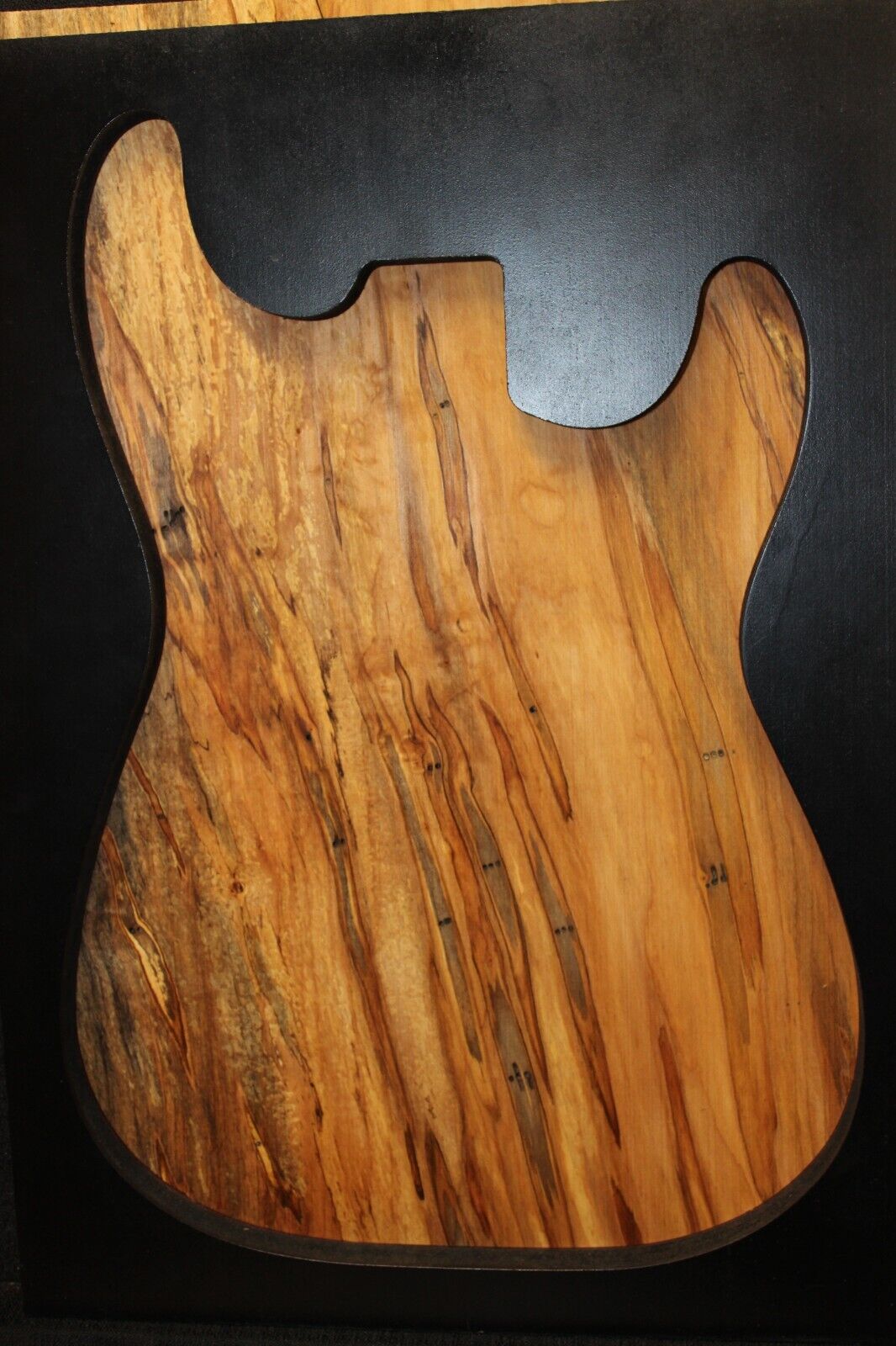 Spalted ambrosia maple one piece guitar top.