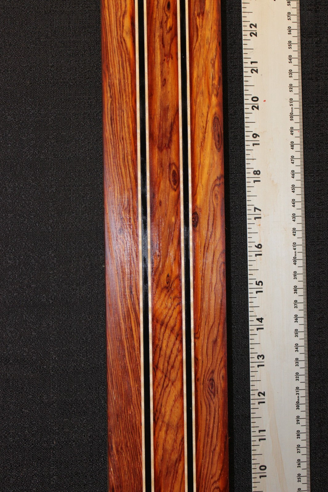 Cocobolo, flame maple and ebony laminated guitar neck blank. WOW!!!