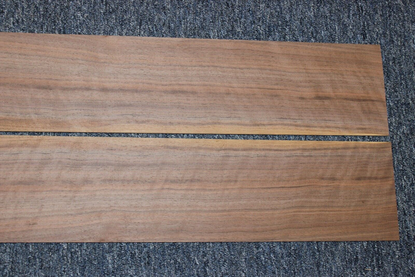 Flame figured black walnut dreadnought size guitar back and side set.