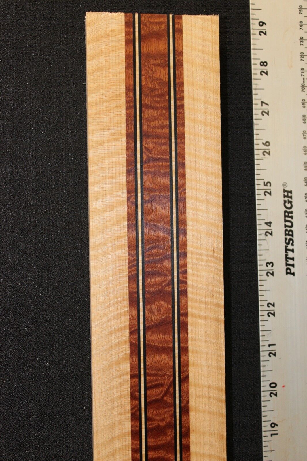 Quilted sapele, flame maple and wenge laminated guitar neck blank. AMAZING!!!