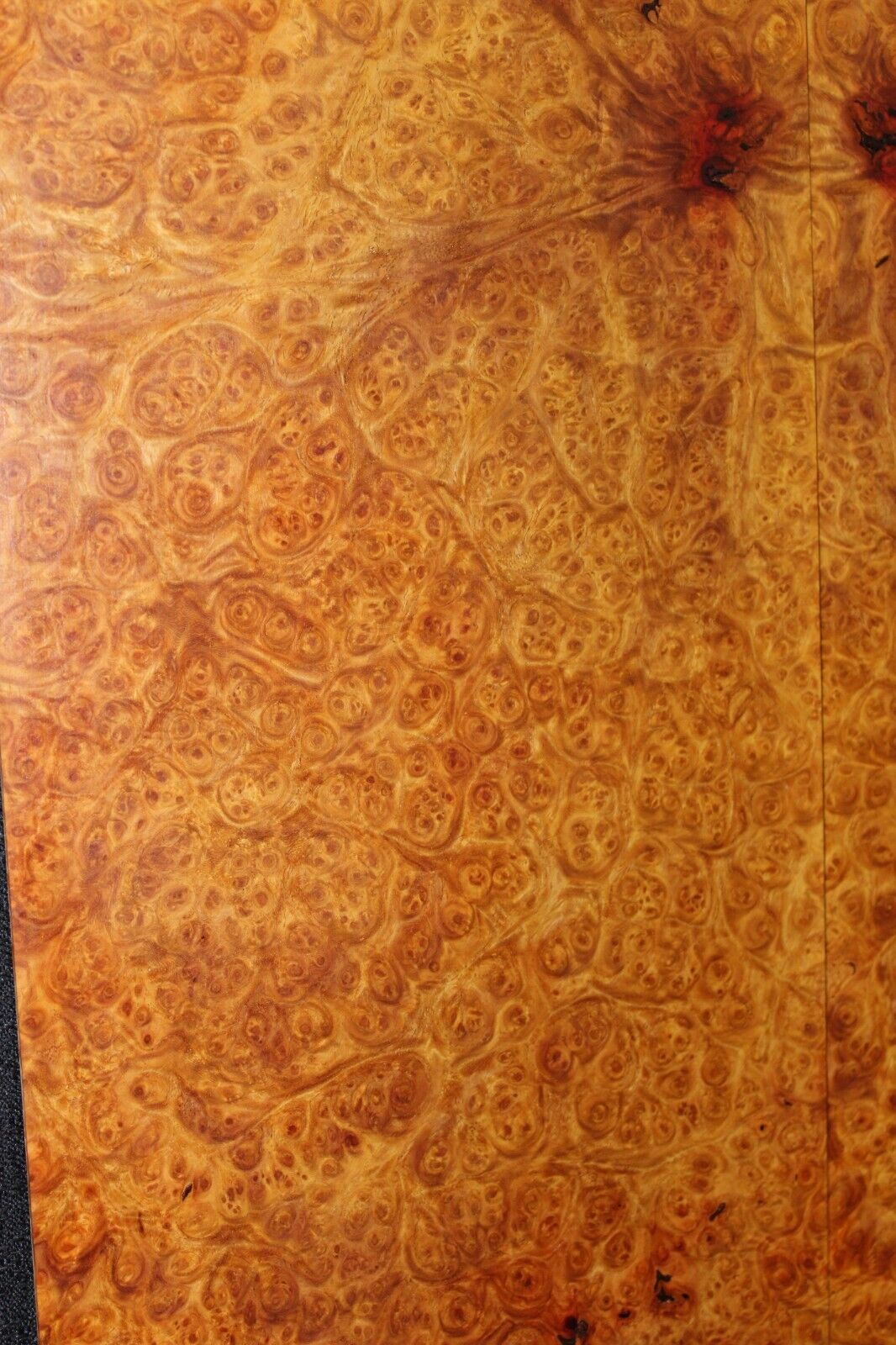 Amboyna burl book matched guitar top. Personal stash, stunning set.