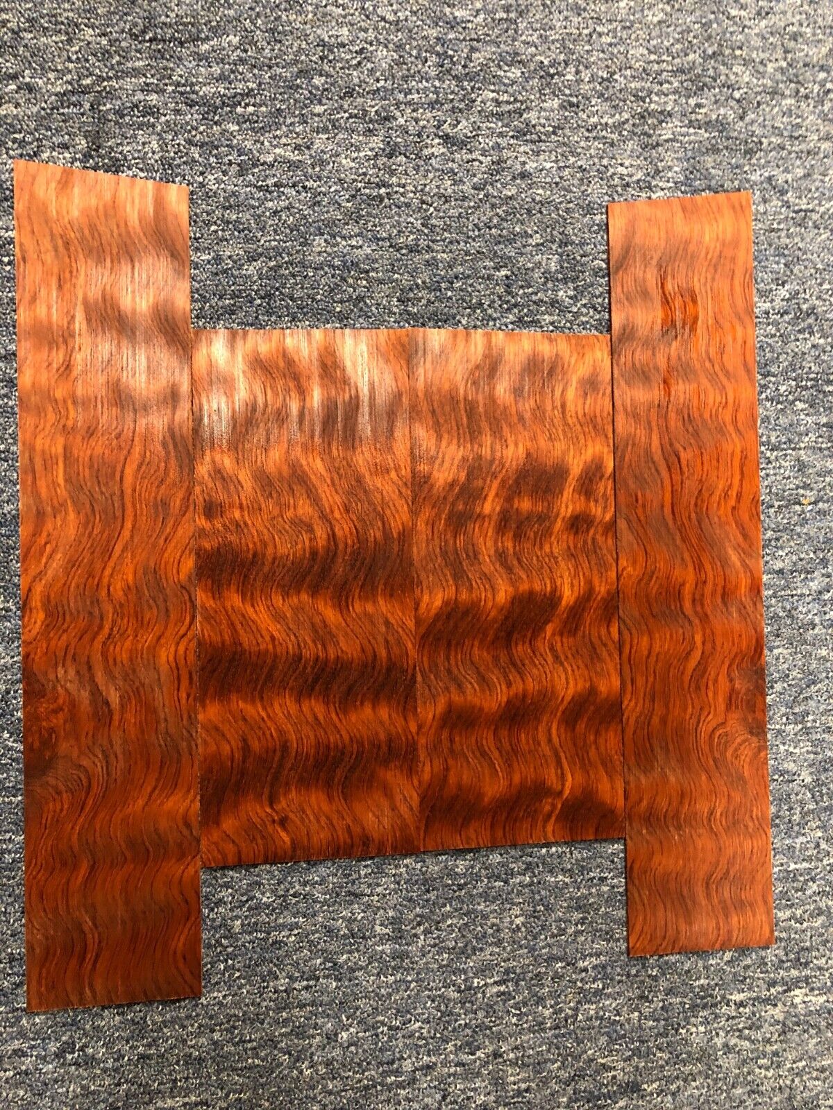 Figured bubinga ukulele back and side set.