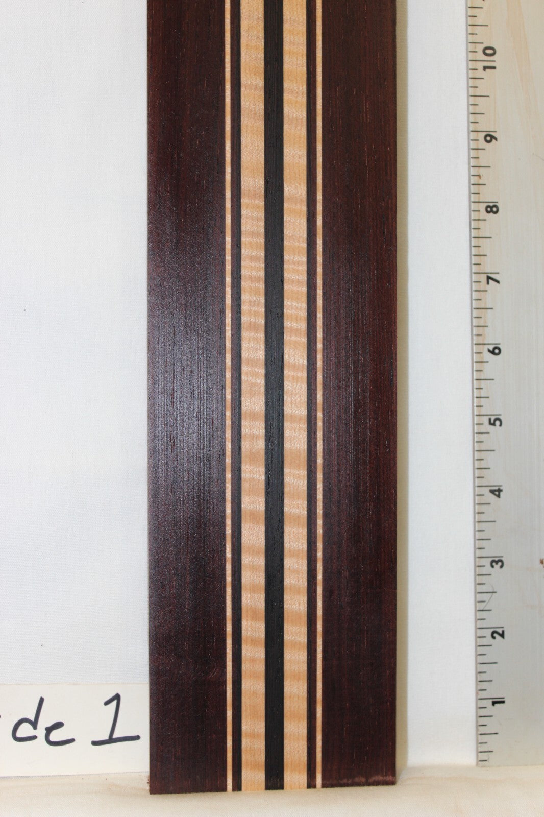 Madagascar rosewood, flame maple and wenge laminated guitar neck blank. WOW!!!