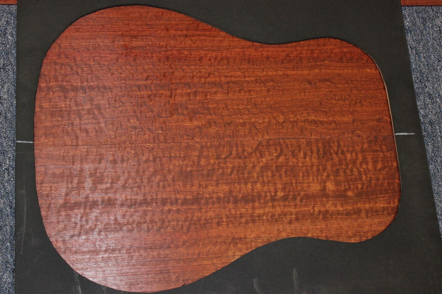 Figured bubinga dreadnought acoustic guitar back & side set.