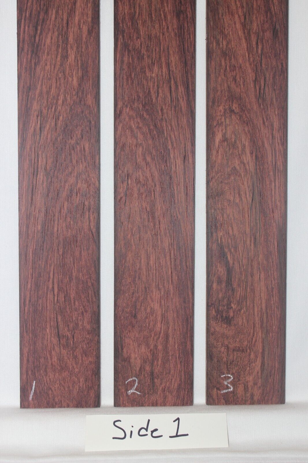 Madagascar rosewood guitar fingerboard blank. Wild color and grain.