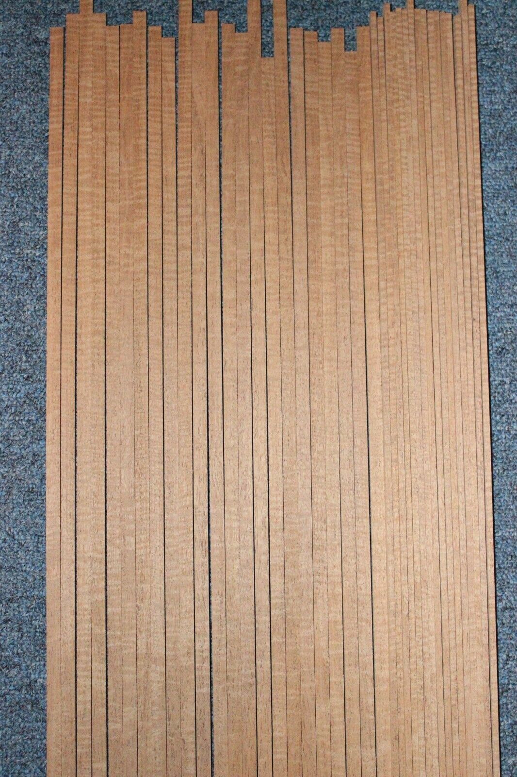 Curly genuine South American mahogany binding strips. Sold in sets of two.