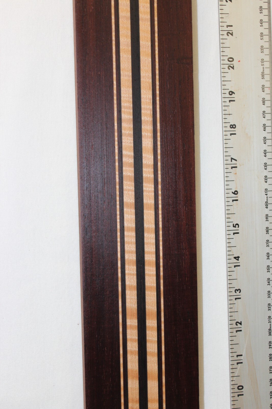 Madagascar rosewood, flame maple and wenge laminated guitar neck blank. WOW!!!