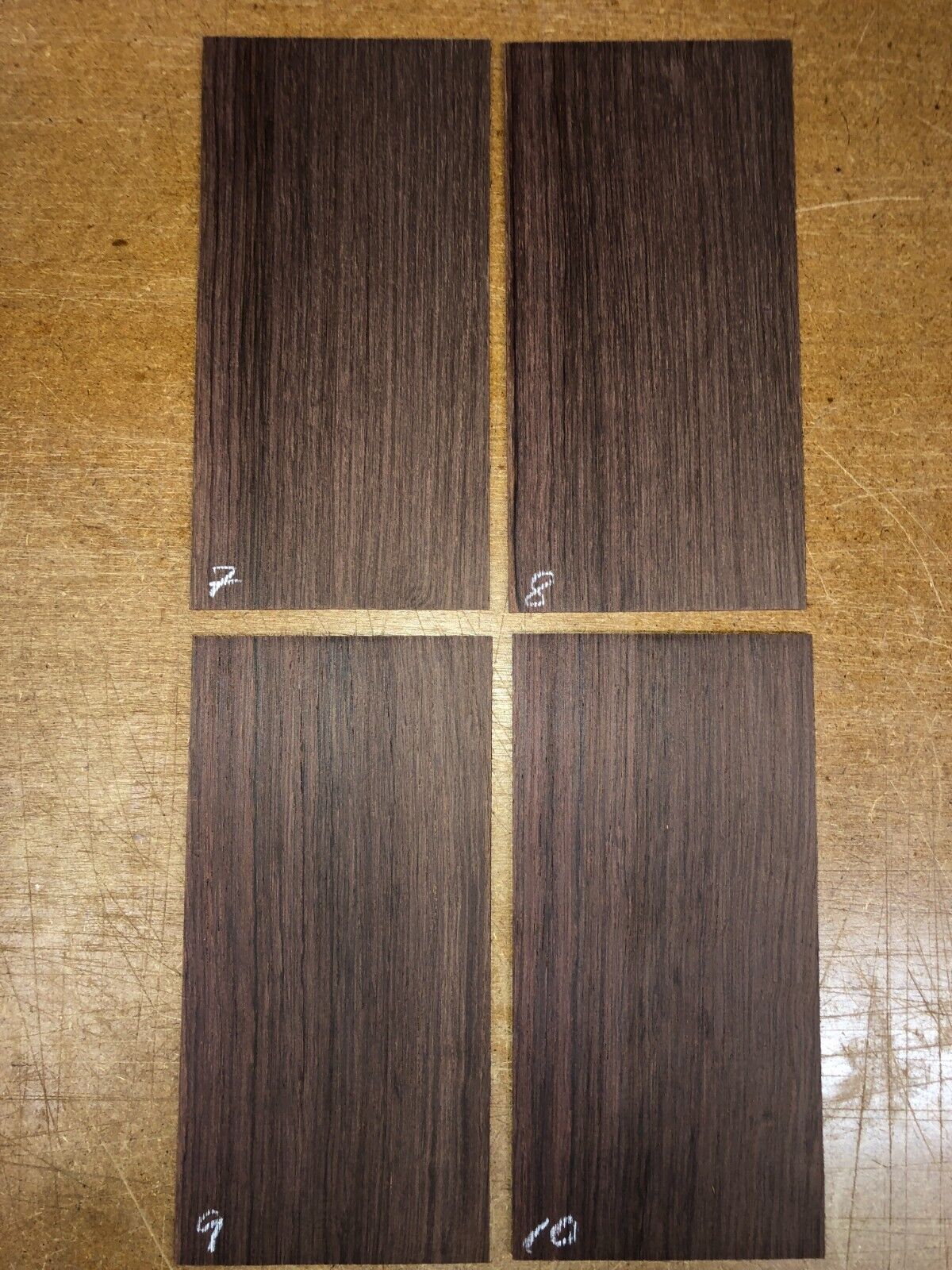 Madagascar rosewood head stock veneers. 8 X 4 X 0.120". Sold individually