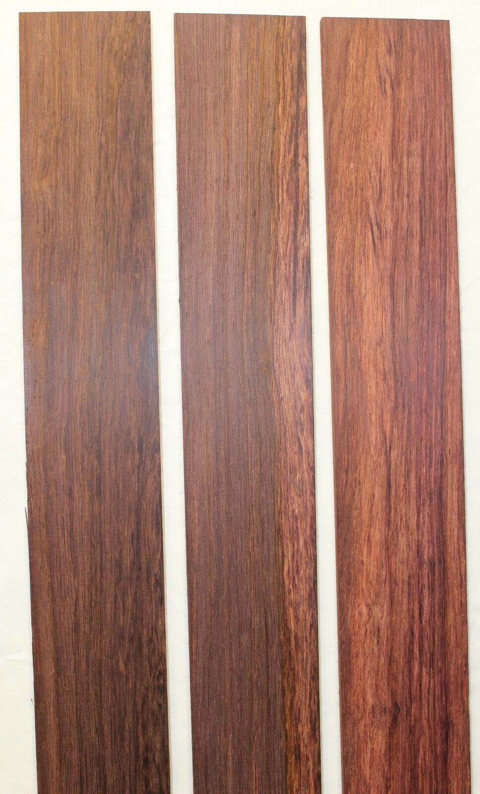 Madagascar rosewood bass fingerboard blank. Flat sawn, Sold individually.