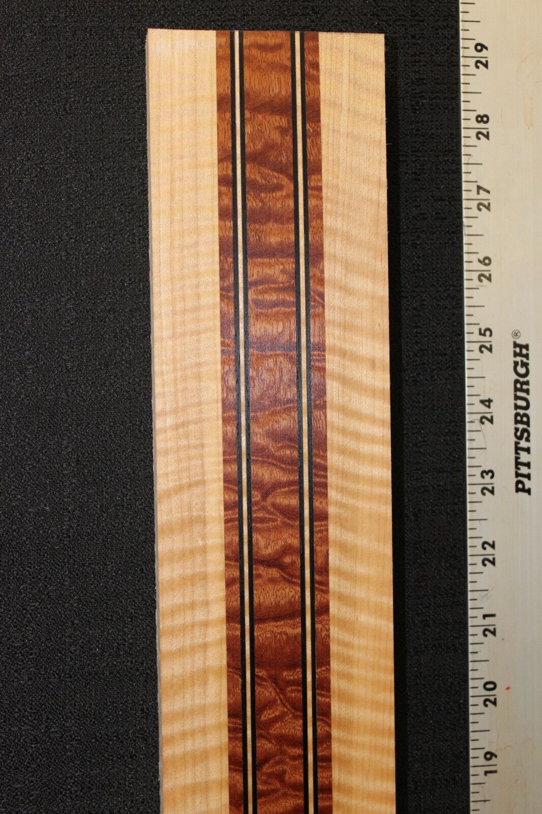 Quilted sapele, flame maple and wenge laminated guitar neck blank. AMAZING!!!