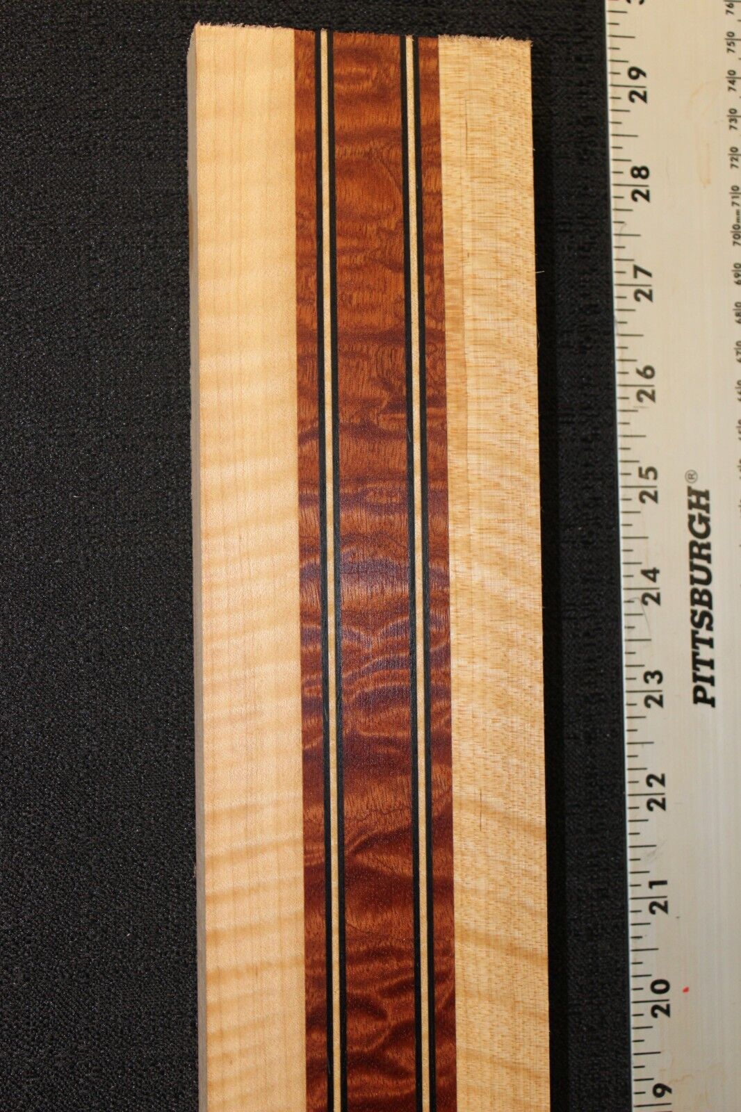 Quilted sapele, flame maple and wenge laminated guitar neck blank. AMAZING!!!
