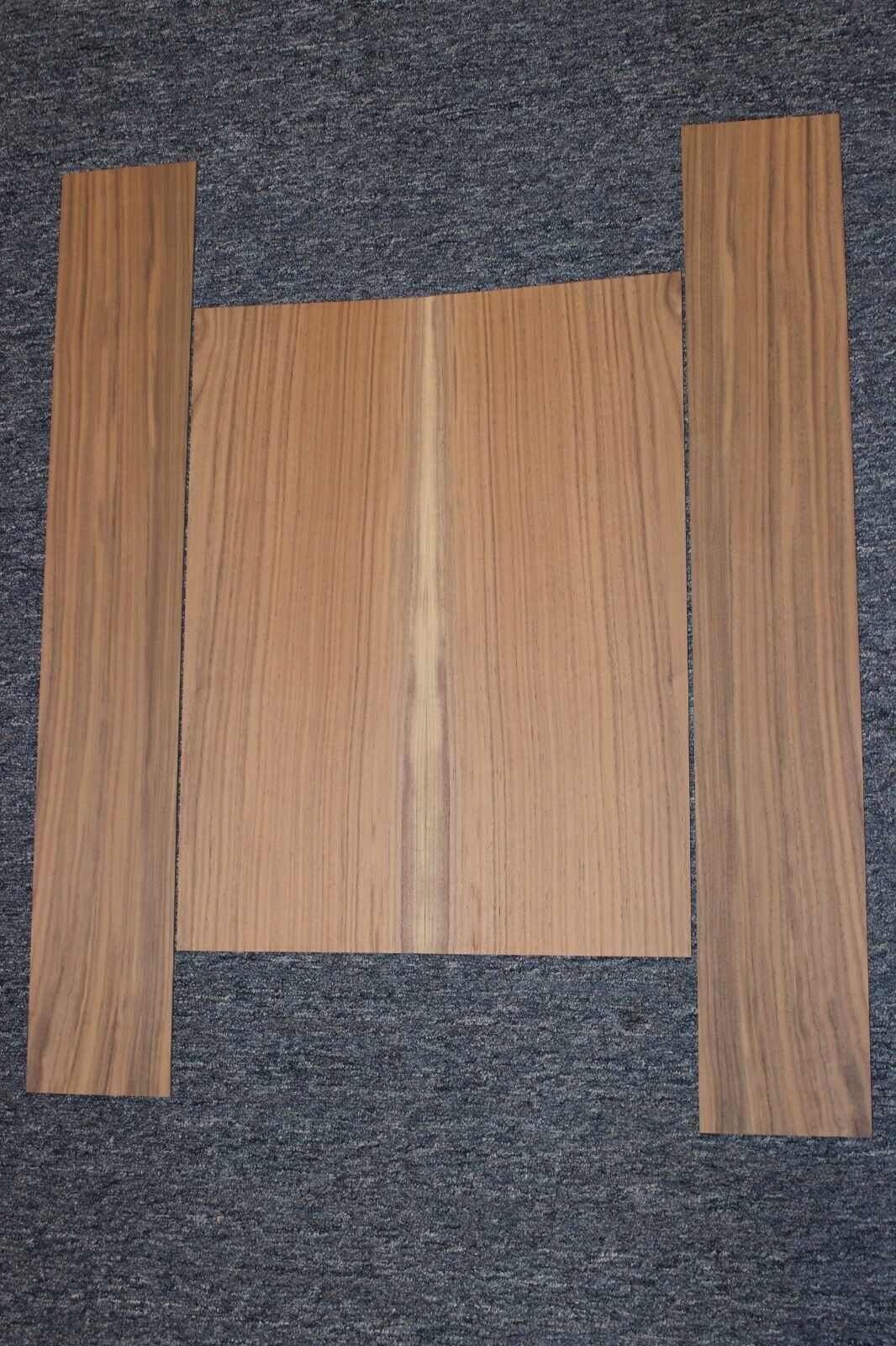 Black walnut dreadnought size guitar back and side set.