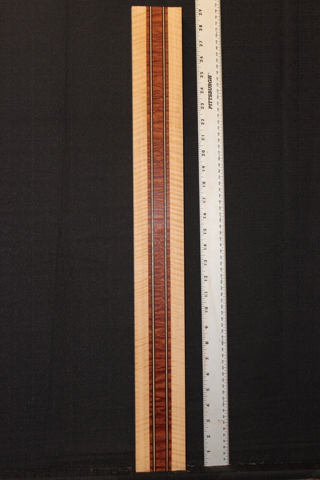 Quilted sapele, flame maple and wenge laminated guitar neck blank. AMAZING!!!