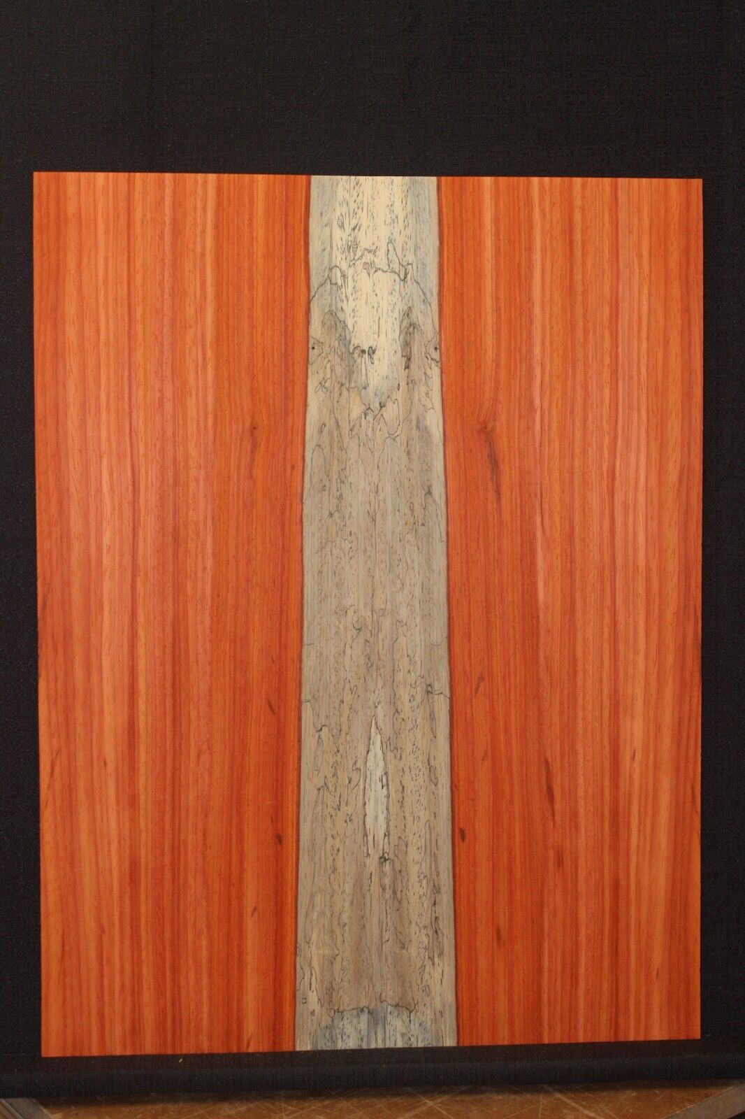Padauk electric guitar top with white sapwood. Beautiful set.