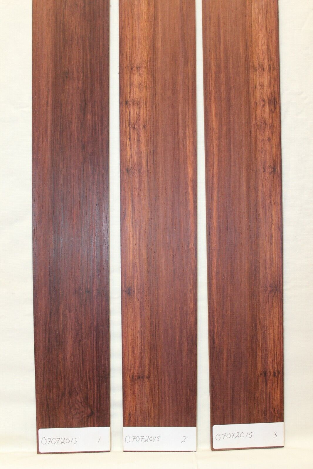 Madagascar rosewood bass fingerboard blank. Quarter sawn, sold individually