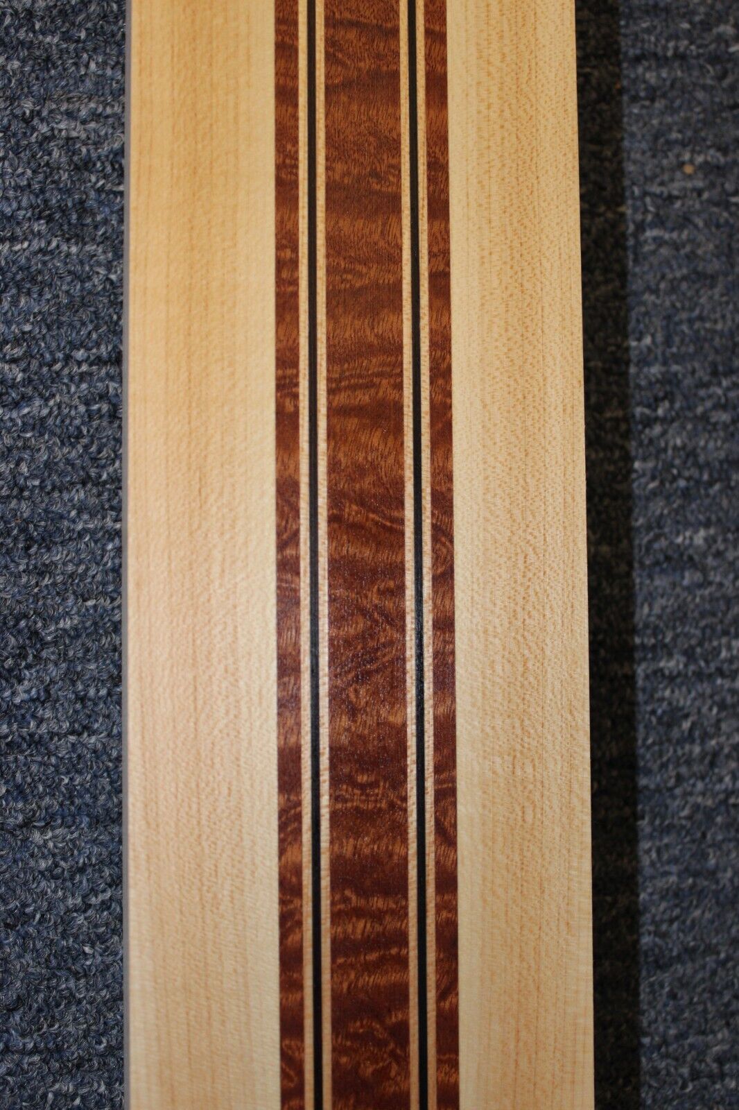 Quilted sapele, hard maple and wenge, guitar neck blank 43 X 4 X 1.90"