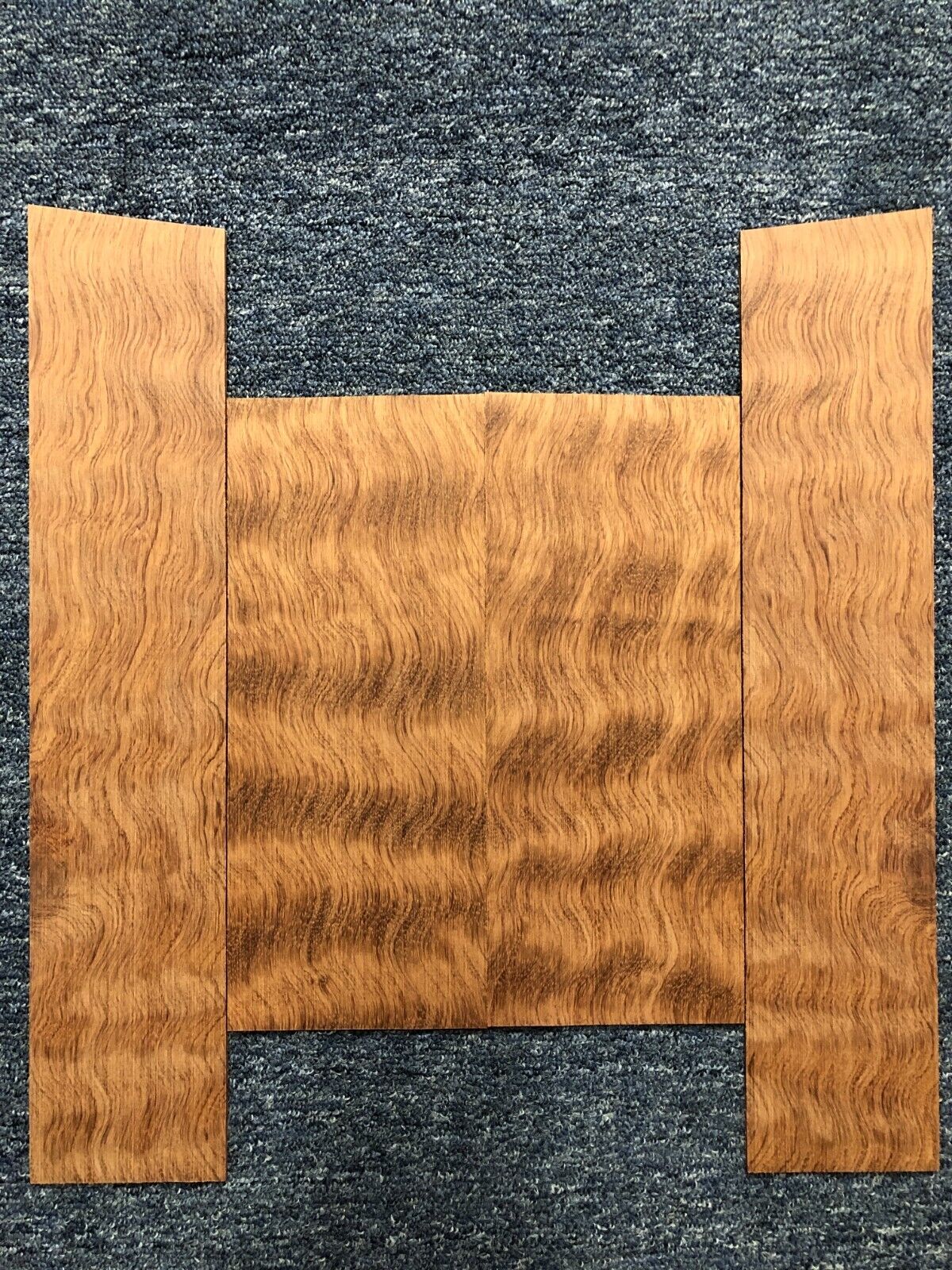 Figured bubinga ukulele back and side set.