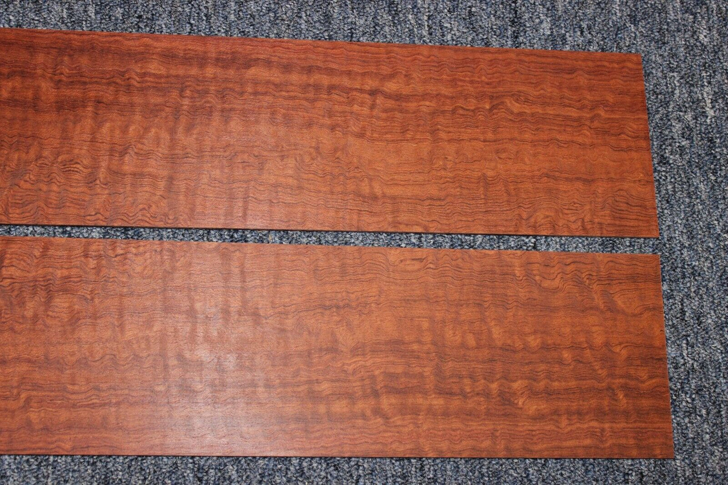 Figured bubinga dreadnought acoustic guitar back & side set.