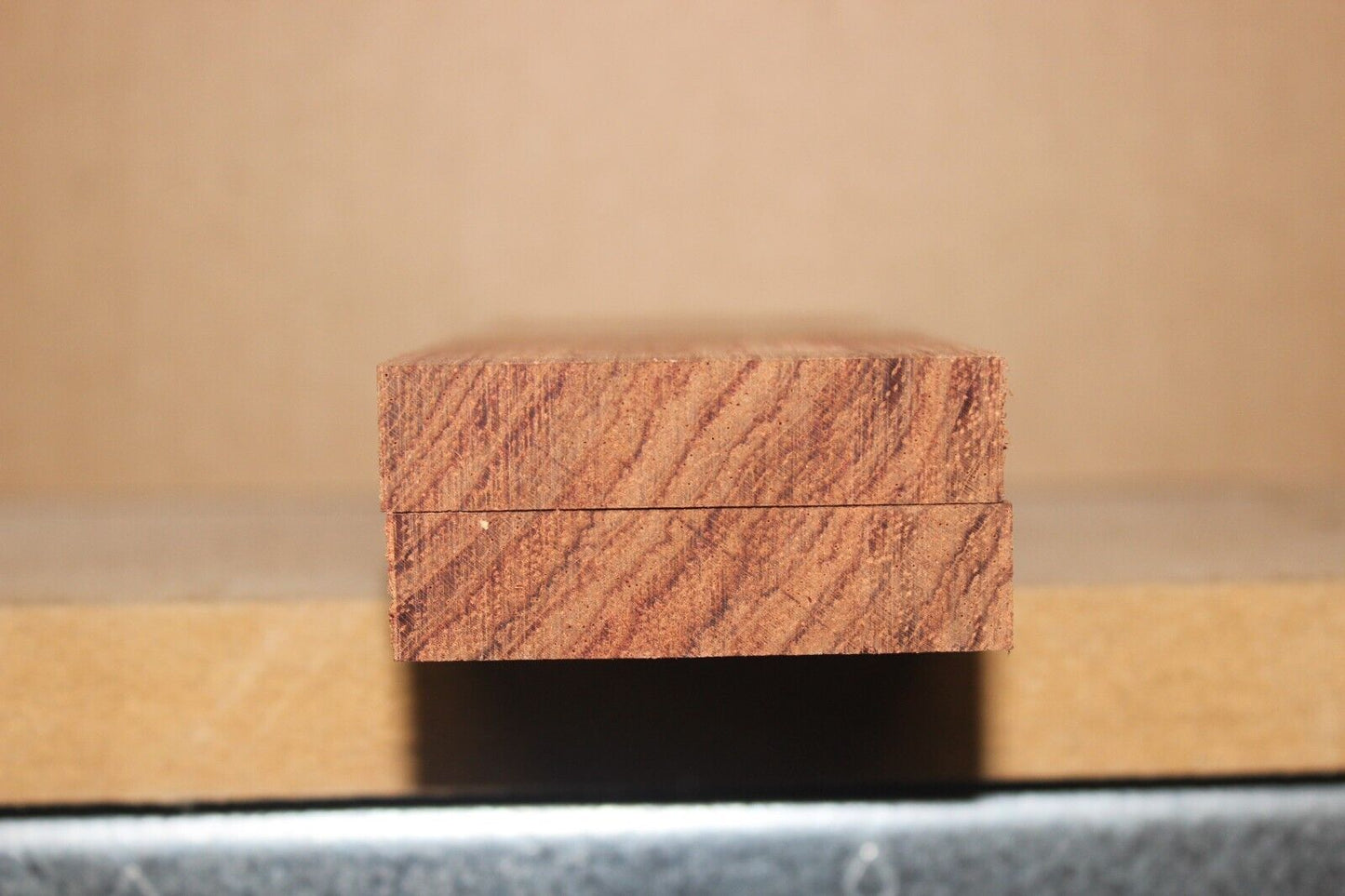 Bubinga knife scale, gun grip. 6 X 2 X 7/16"