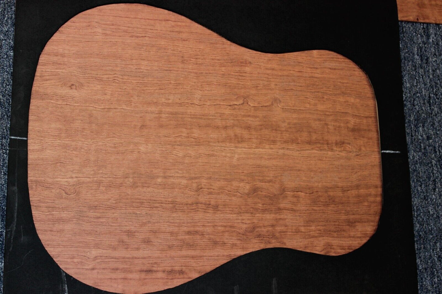 Figured bubinga dreadnought acoustic guitar back & side set. Fantastic color.